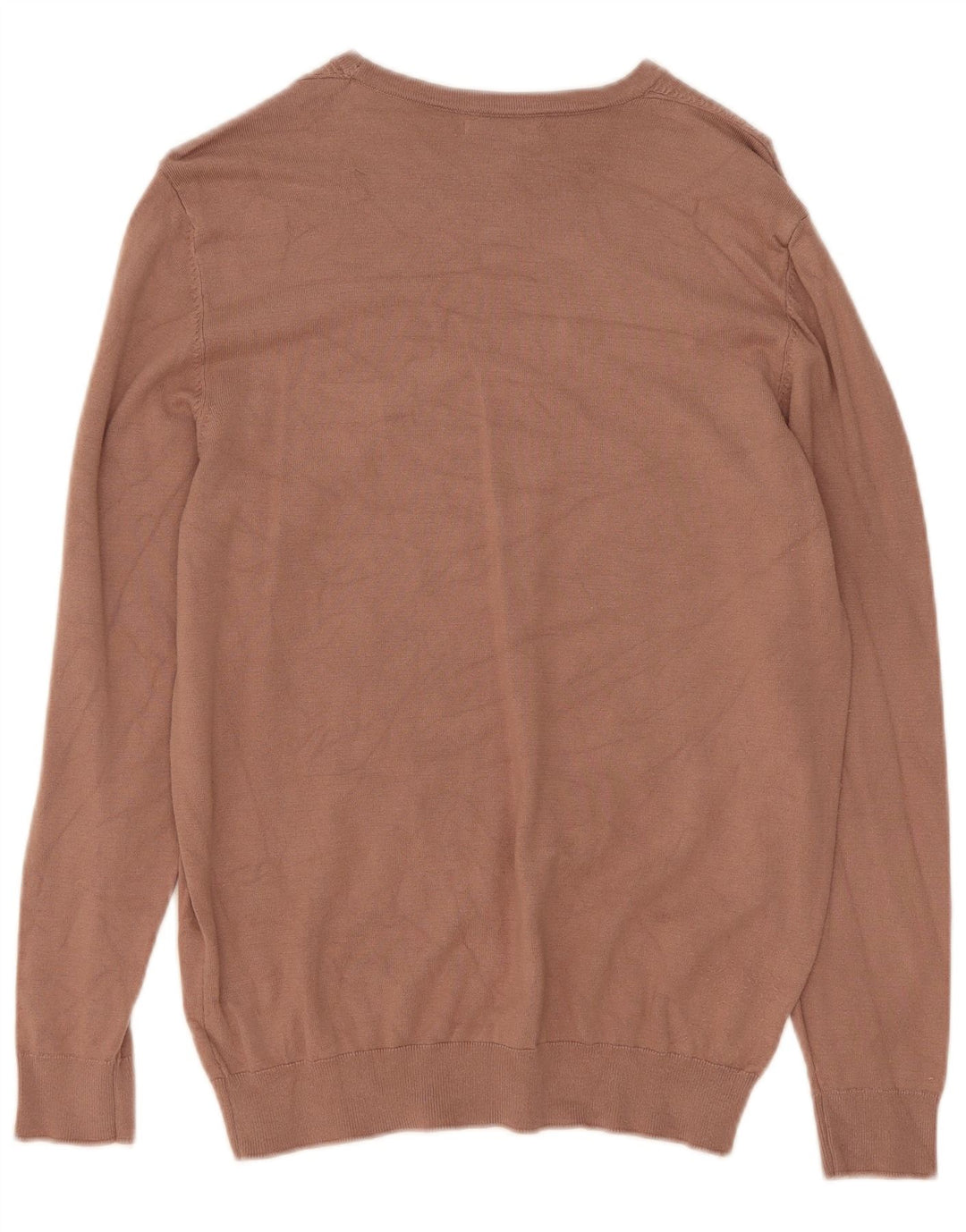 Zara Herre Boat Neck Jumper Sweater Small Beige Viscose