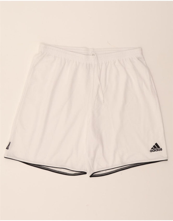 ADIDAS Mens Climalite Sport Shorts 2XL  White Polyester Vintage Adidas and Second-Hand Adidas from Messina Hembry 