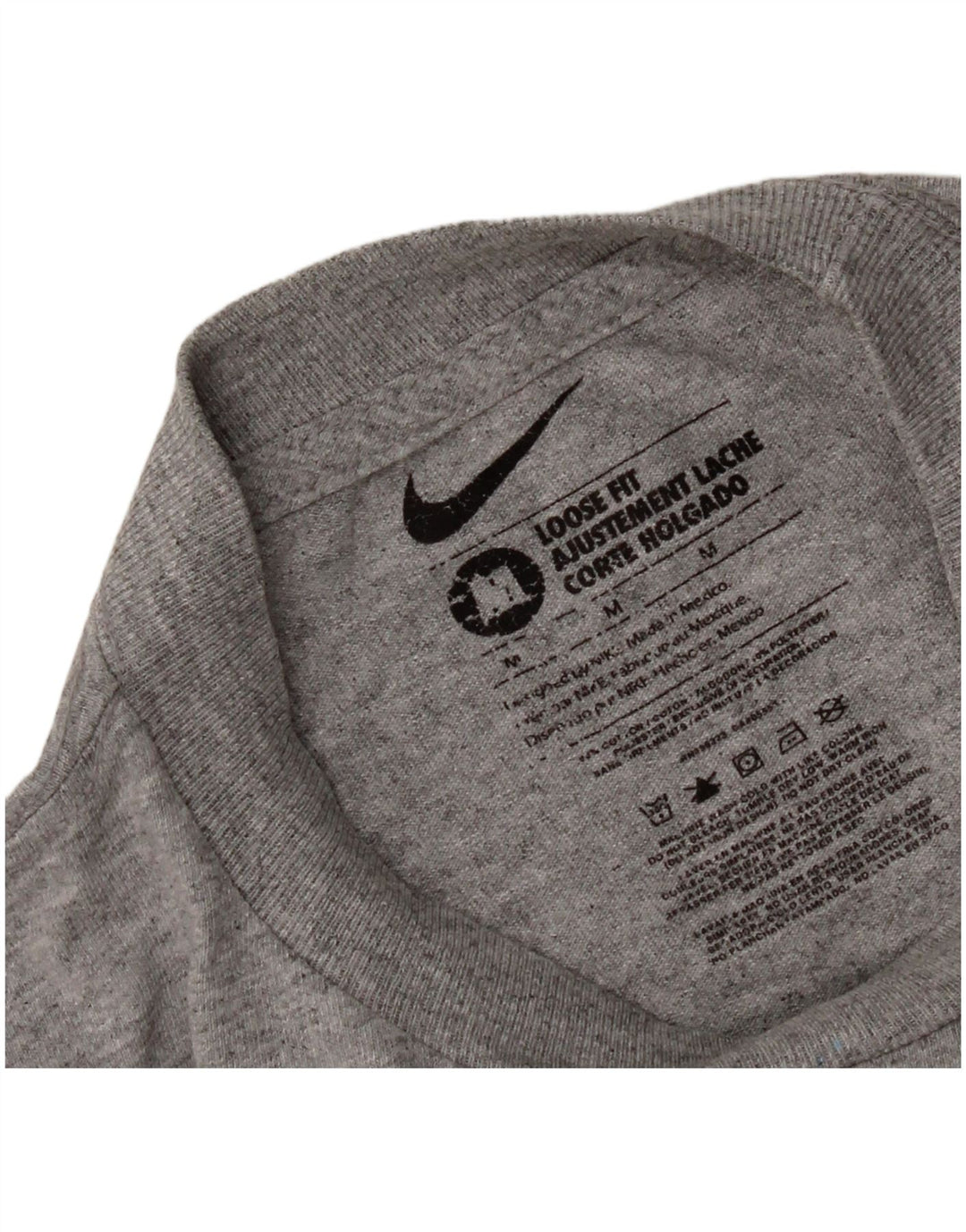 Nike Herre Loose Fit grafisk T-shirt Top Medium Grey Flecked Bomuld
