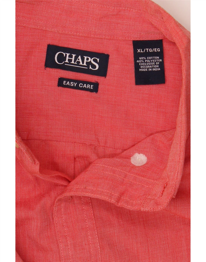 CHAPS Mens Easy Care Shirt XL Red Cotton Vintage Chaps and Second-Hand Chaps from Messina Hembry 