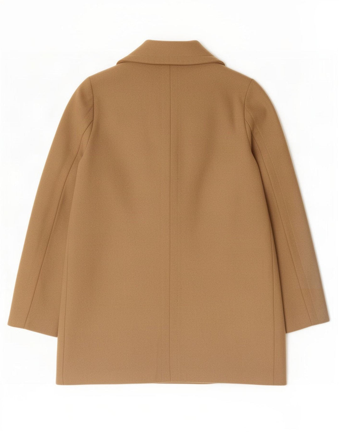 Topshop Dame Oversized Dobbeltradet Frakke UK 8 Small Beige Uld