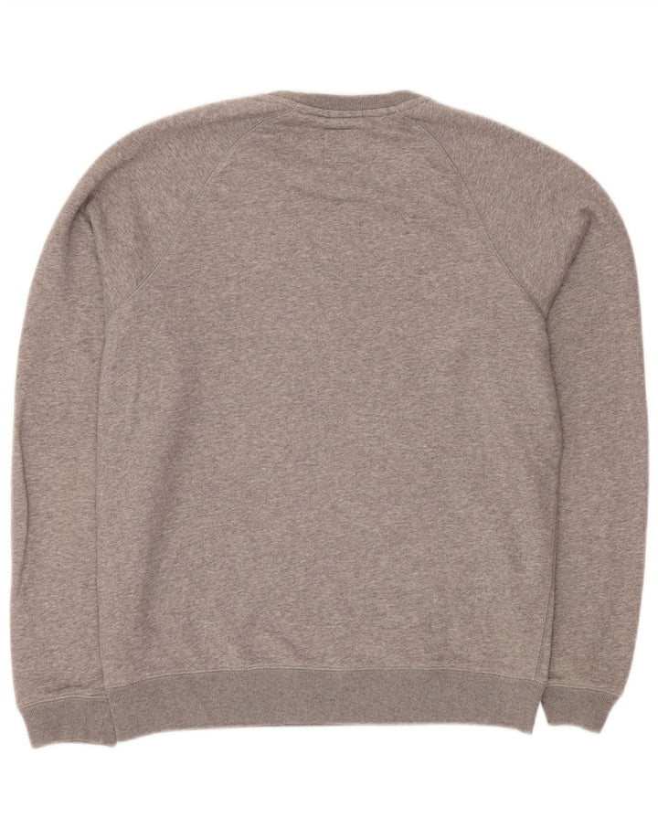 Jack Wills Herre Grafisk Sweatshirt Jumper Medium Grey Flecked Bomuld