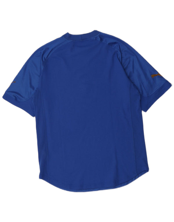 Puma Herre T-Shirt Top Medium Blå Polyester
