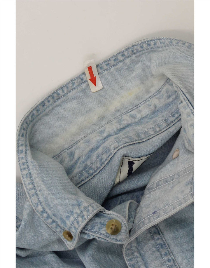 Lee Herre Yankees Denim skjorte Medium Blue Bomuld