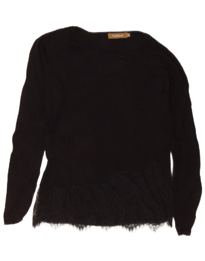 Conbipel Dame Top Langærmet UK 12 Medium Black Floral