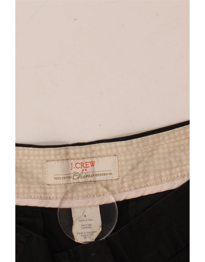 J. Crew Womens Broken In Chino Shorts US 8 Medium W30 Black Cotton