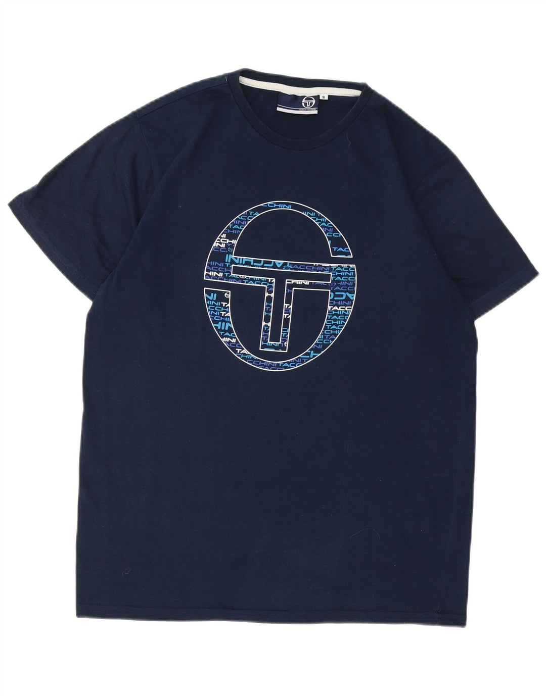SERGIO TACCHINI Herre grafisk T-shirt Top Lille marineblå polyester