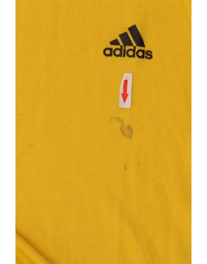 Adidas Herre Climalite T-Shirt Top Stor Gul Polyester