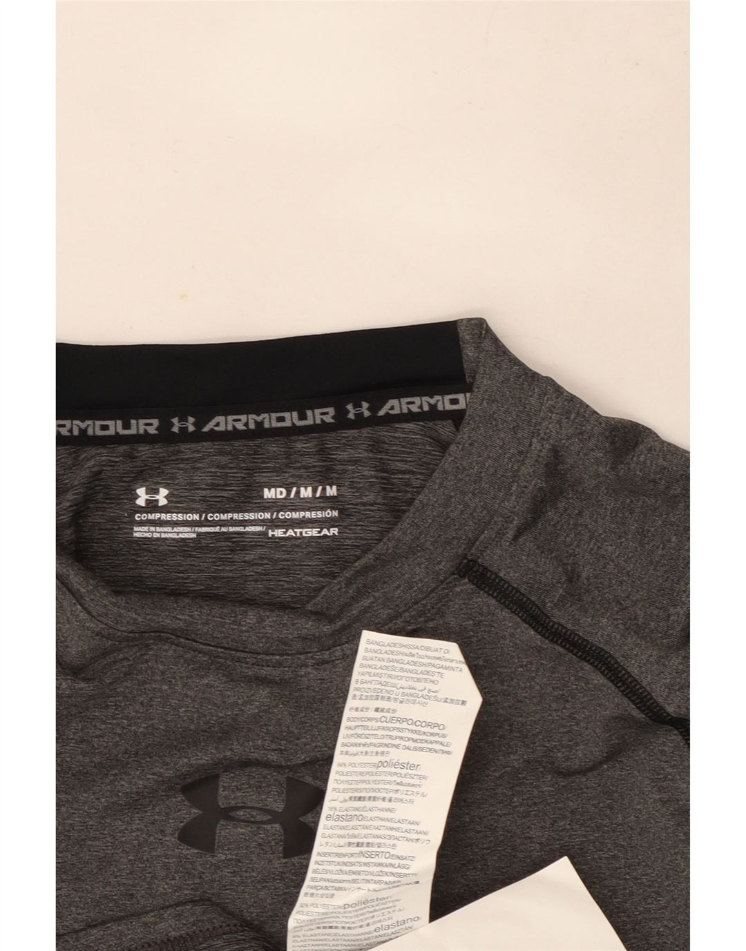 Under Armour Herre Heat Gear Top Langærmet Medium Grey Colourblock