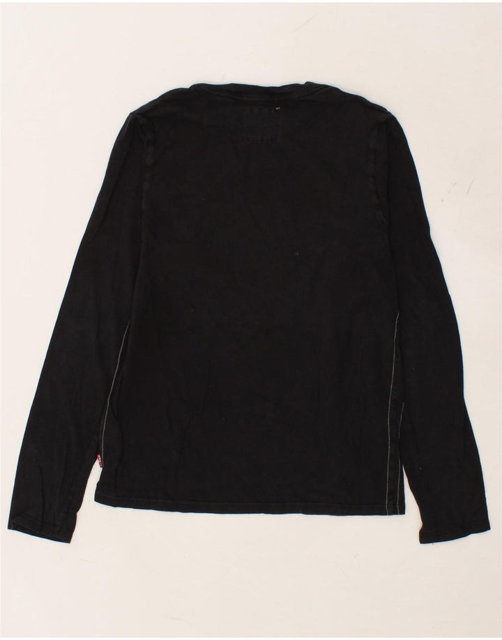 LEVI'S Boys Graphic Top Long Sleeve 13-14 Years Black Cotton Vintage Levi's and Second-Hand Levi's from Messina Hembry 