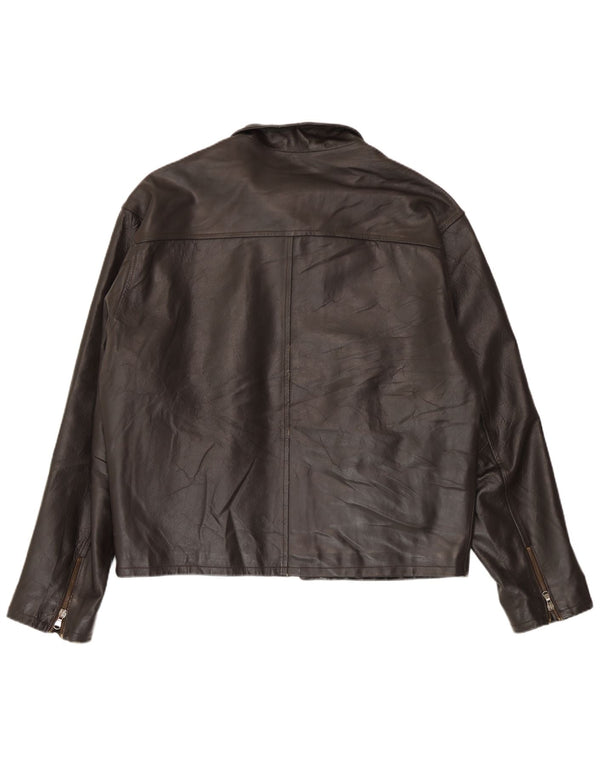 John Roose Herre Læderjakke UK 42 XL Brun