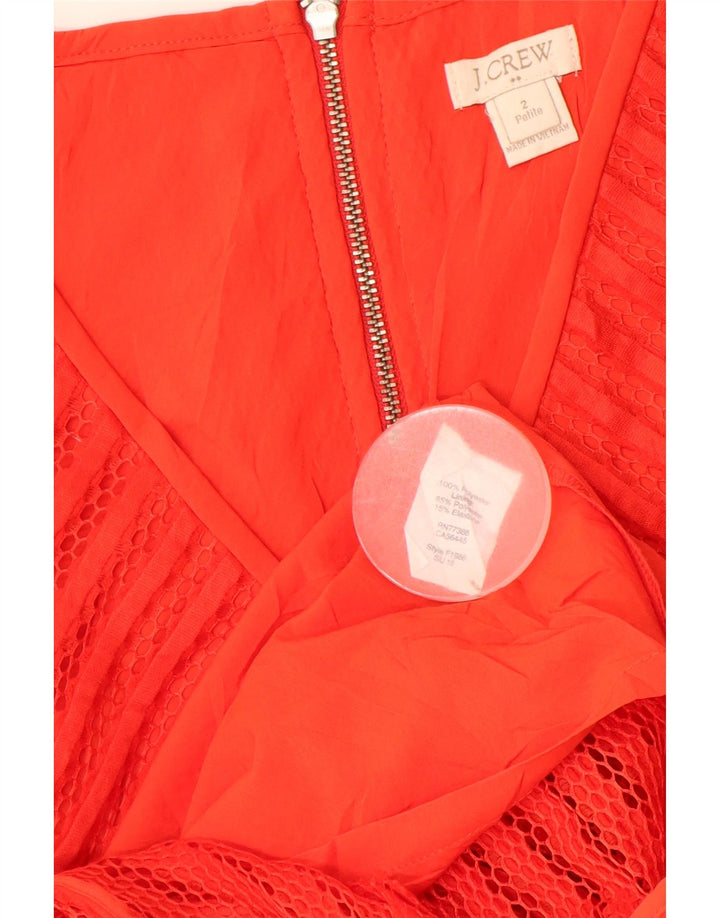 J. Crew Dame Ærmeløs A-Line Kjole US 2 XS Rød Polyester