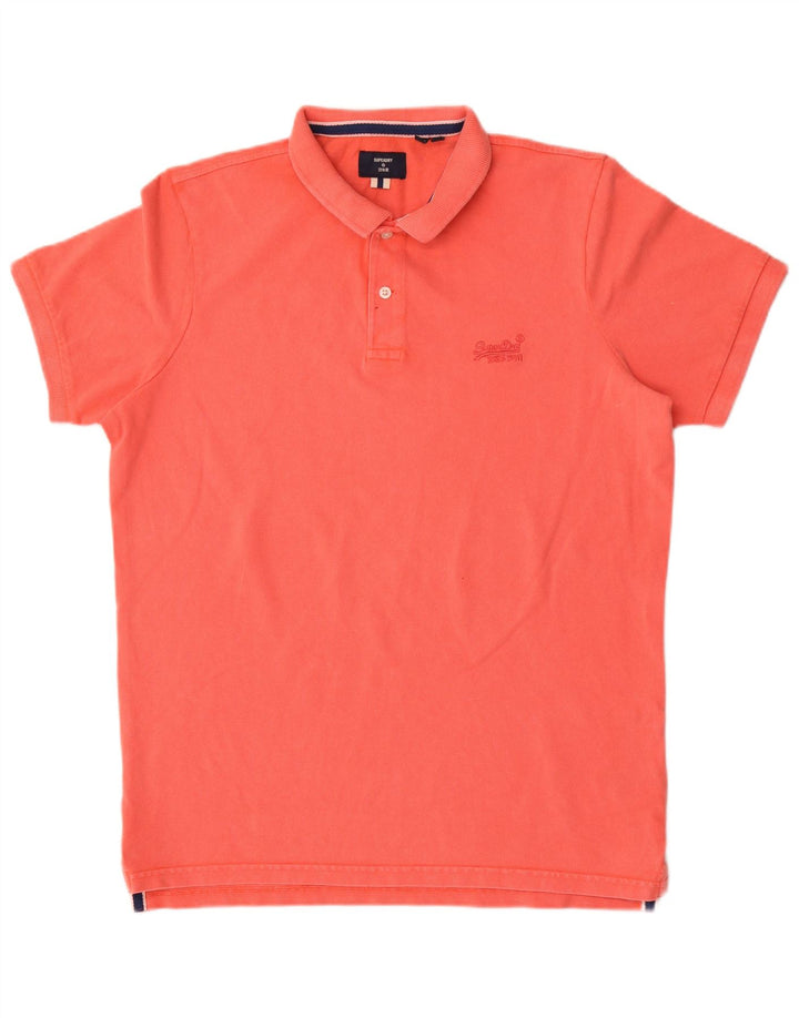 Superdry herre poloshirt XL orange bomuld