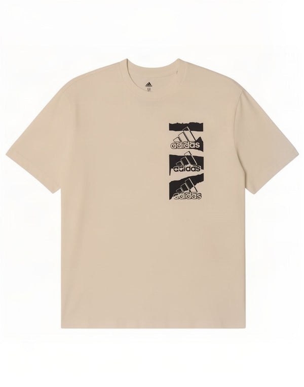 Adidas Mens Graphic T-Shirt Top Medium White Cotton