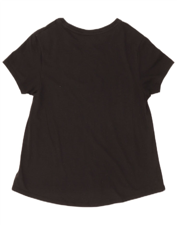Tommy Hilfiger Dame Grafisk T-Shirt Top UK 12 Medium Grå