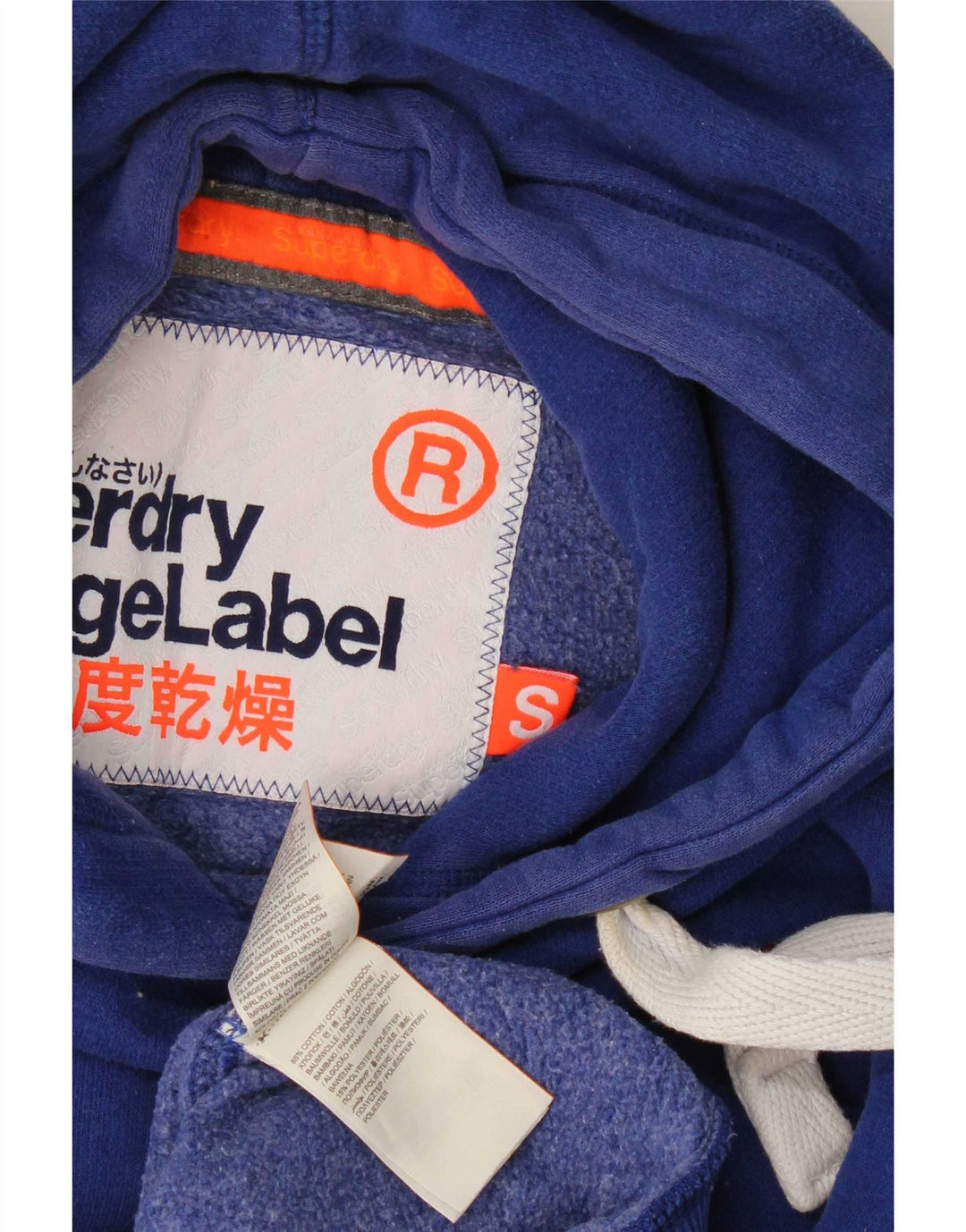 Superdry Hættetrøje til mænd, lille blå bomuld