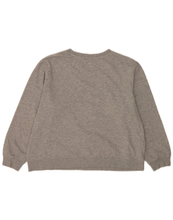 Marks & Spencer Womens Crop Sweatshirt Jumper UK 16 Large Grey Flecked