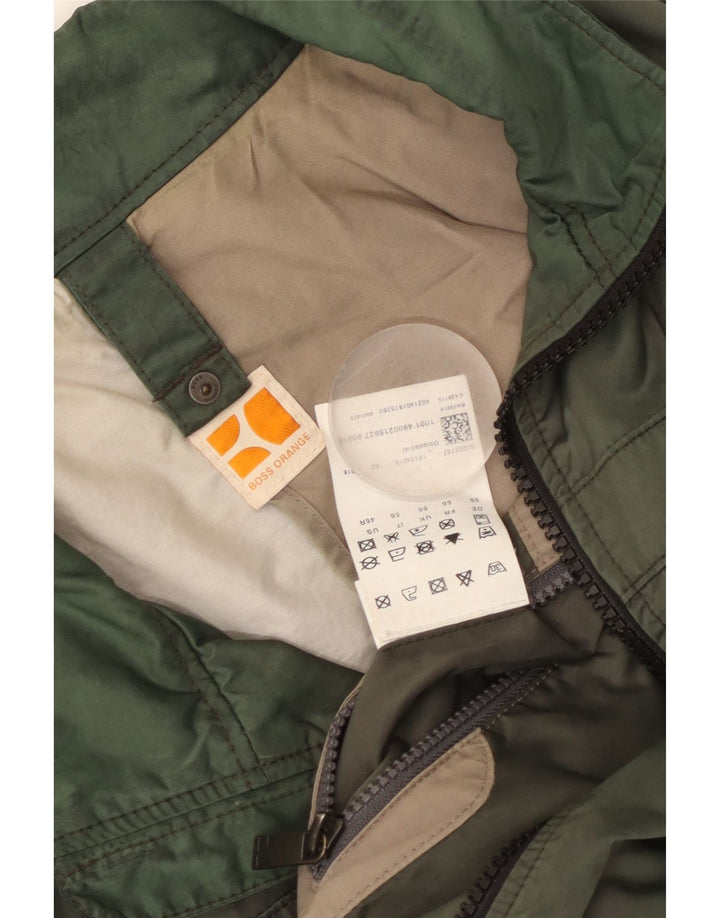 HUGO BOSS Herre Utility Jacket EU 56 3XL Grøn Polyamid
