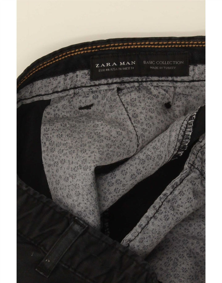 Zara Herre Slim Chino Bukser EU 40 Medium W31 L30 Sort