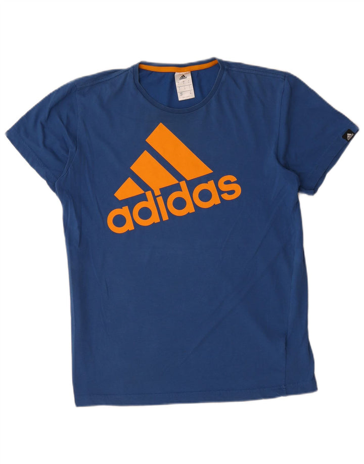 Adidas Grafisk T-shirt top til mænd, lille blå bomuld