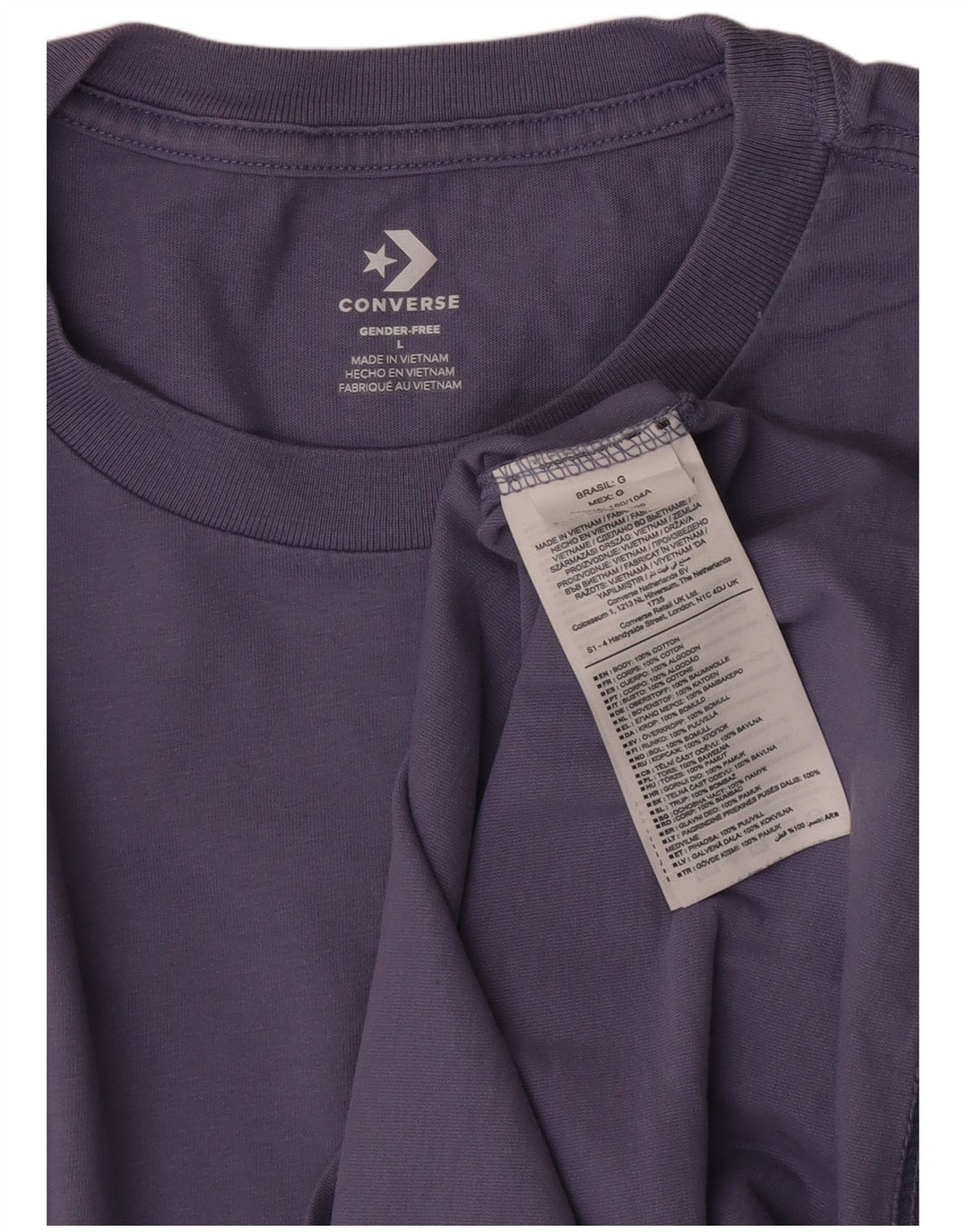 Converse Herre T-Shirt Top Stor Marineblå Bomuld