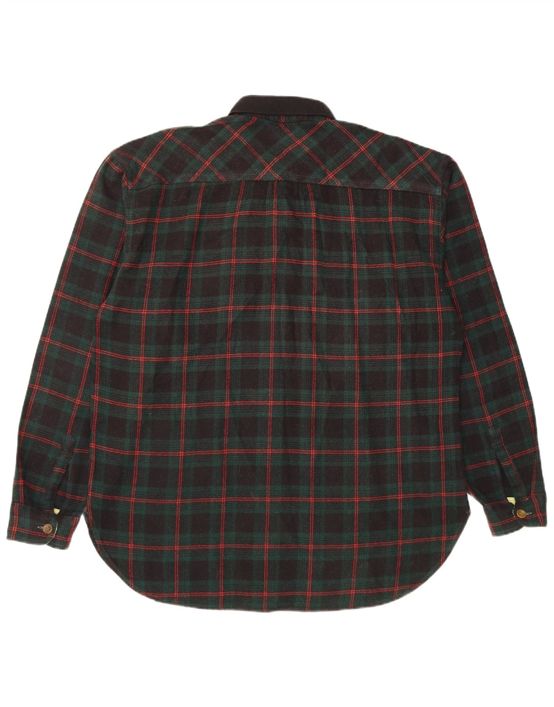 Casucci herre flannel skjorte stor grøn ternet polyakryl