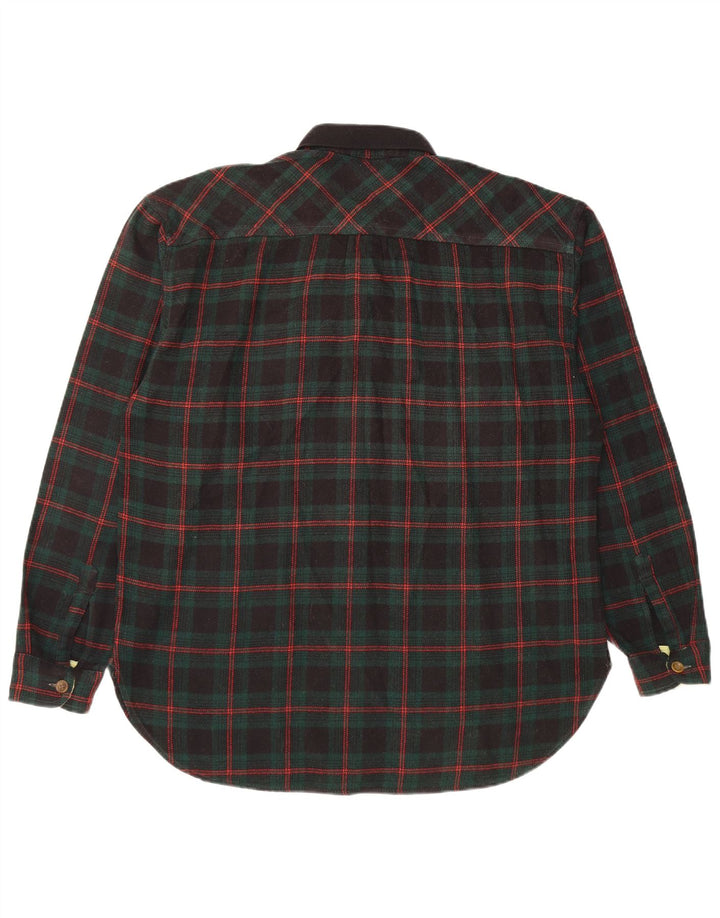 Casucci herre flannel skjorte stor grøn ternet polyakryl