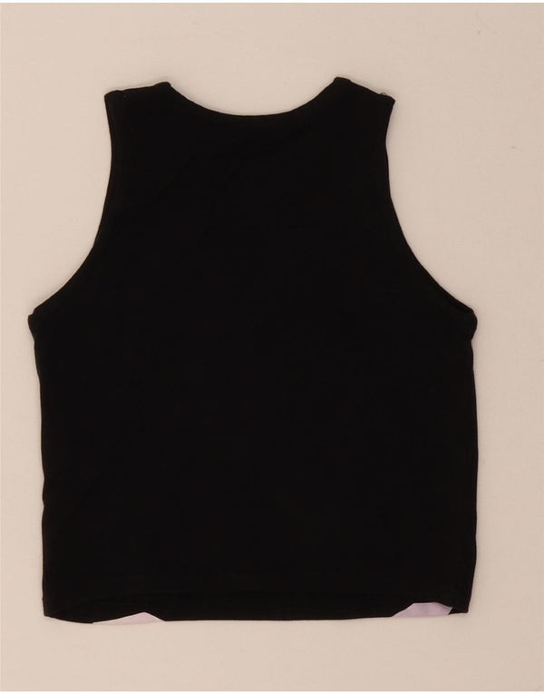 NIKE Girls Crop Grafisk Vest Top 10-11 år Medium Sort