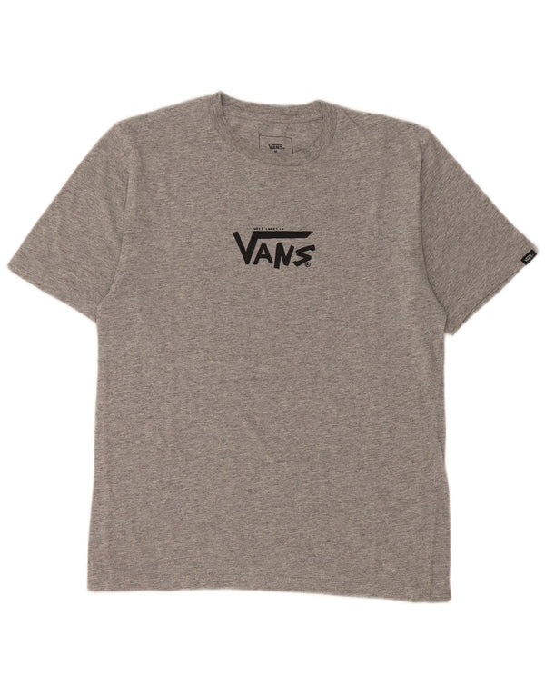 VANS Drenge Custom Fit grafisk T-shirt Top 10-11 år Medium Grå Flecked