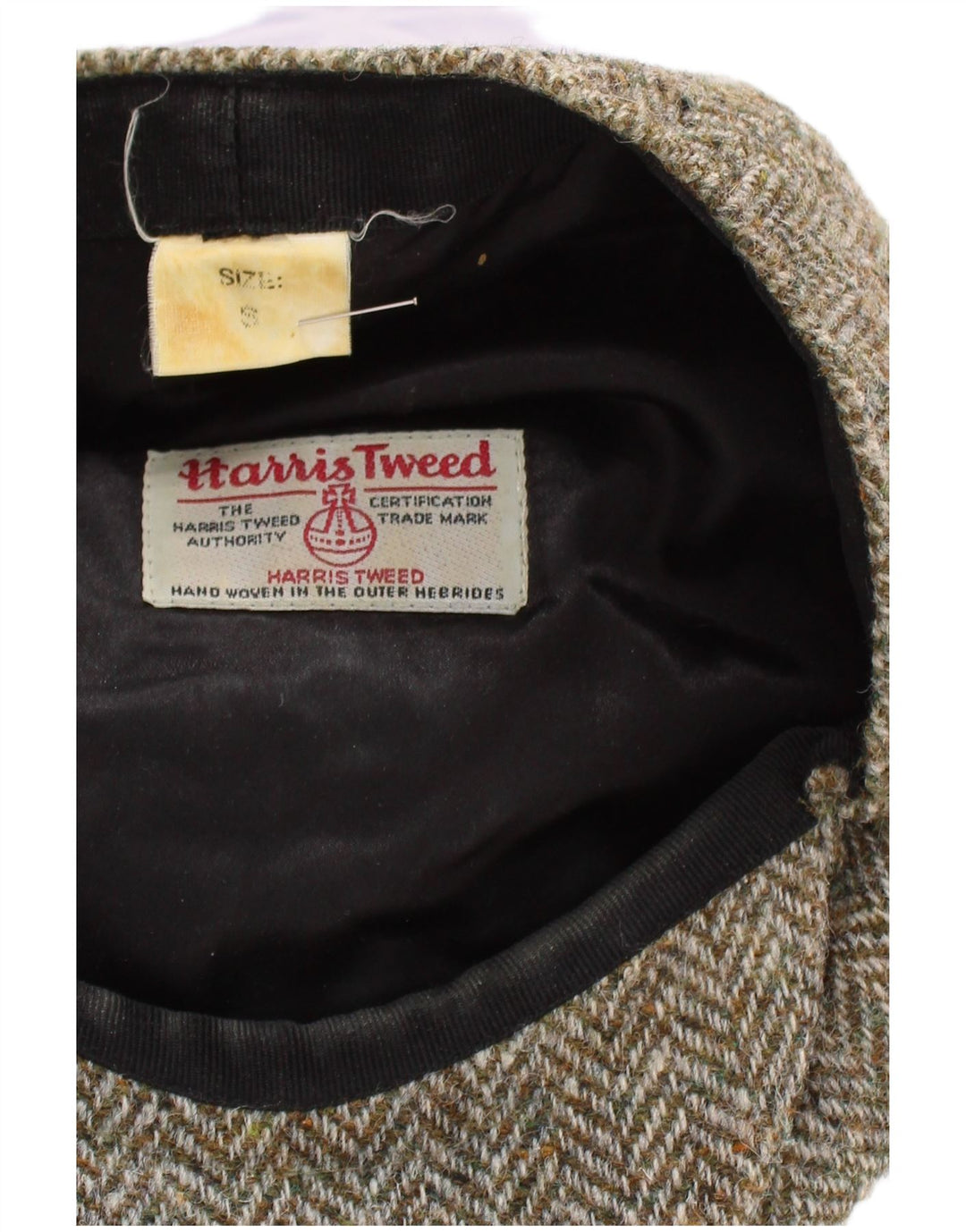 Harris Tweed Herre Flad Cap Lille Grå Sildeben New Wool Classic