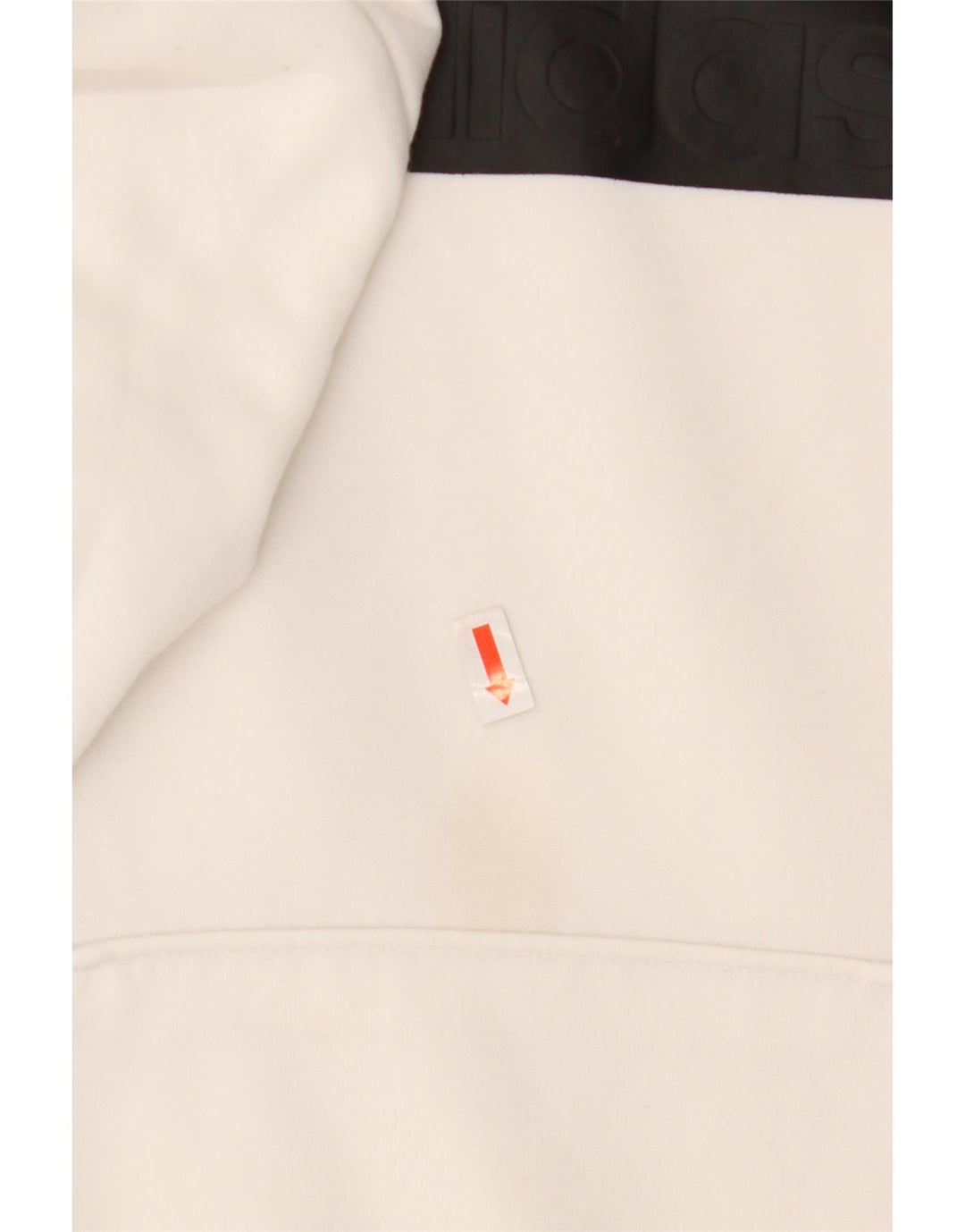 Adidas Graphic Hoodie Jumper UK 8/10 Small White Polyester