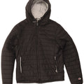 Champion Herre hættepolstret jakke UK 38 Medium Sort Polyamid