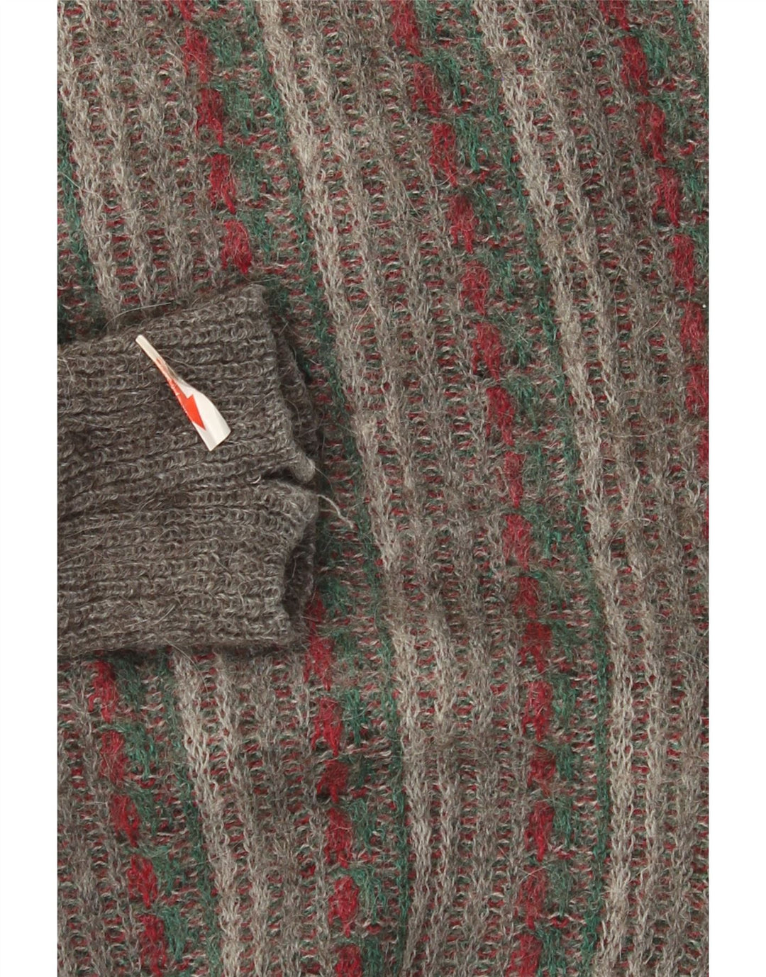 Vintage herre cardigan sweater stor grå stribet