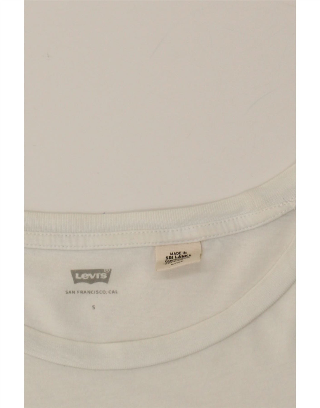 LEVI'S Womens Graphic T-Shirt Top UK 10 Small White Cotton Vintage Levi's and Second-Hand Levi's from Messina Hembry 