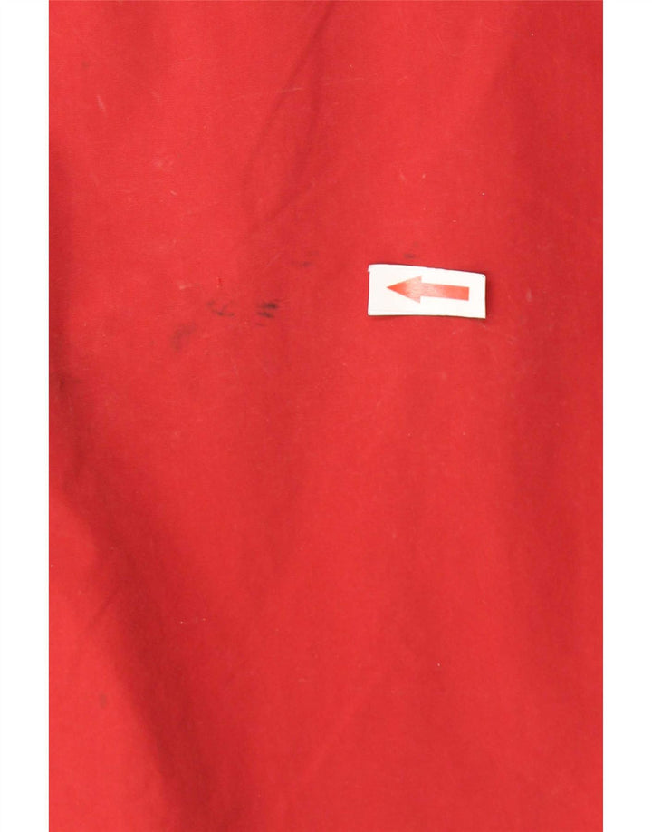 Napapijri Herre Hooded Grafisk Anorak Jacket UK 38 Medium Rød Polyamid