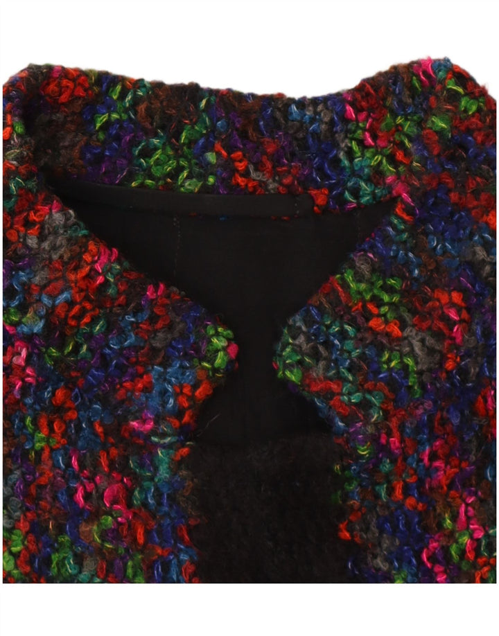 Vintage damestrikket blazerjakke UK 14 Medium Multicolored Flecked