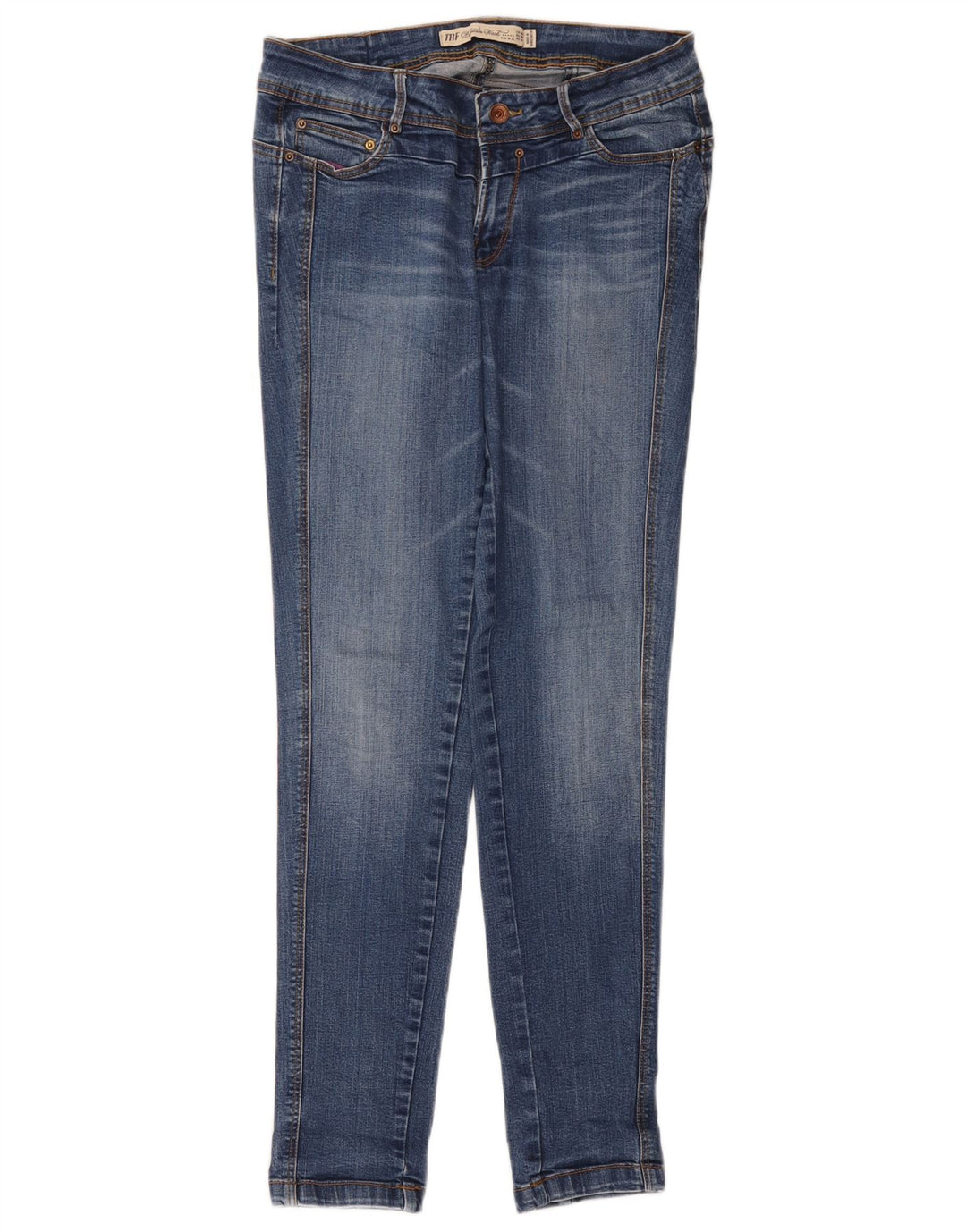 Zara Dame Trafaluc Slim Jeans EU 40 Medium W30 L30 Blå