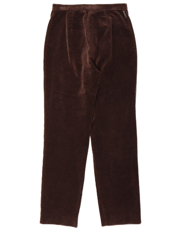 Armani Womens Velvet Tapered Casual Trousers IT 44 Medium W26 L28 Brown