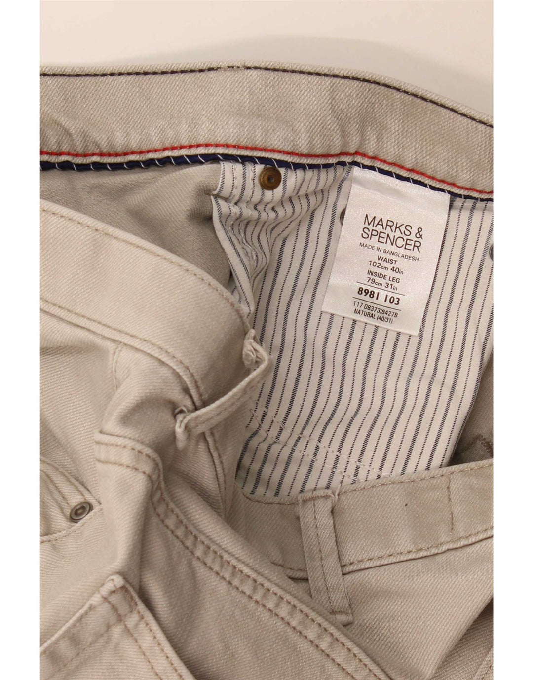 Marks & Spencer Herre Blue Harbor Straight Jeans W40 L31 Grå Bomuld