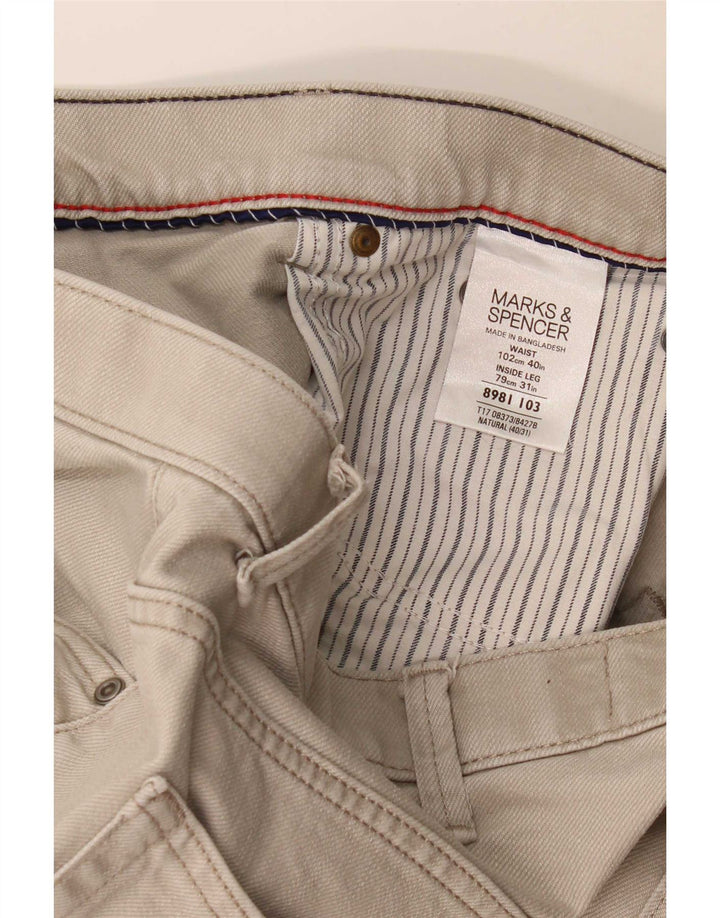 Marks & Spencer Herre Blue Harbor Straight Jeans W40 L31 Grå Bomuld