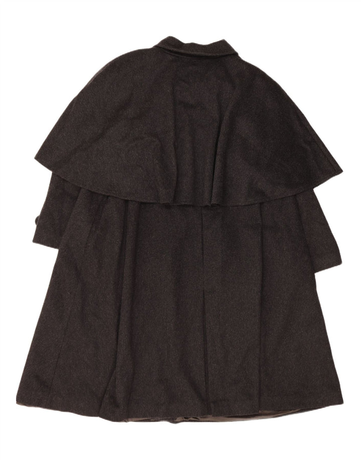 Gina Lebole Dame Oversized Capelet Frakke IT 46 Stor Sort Uld