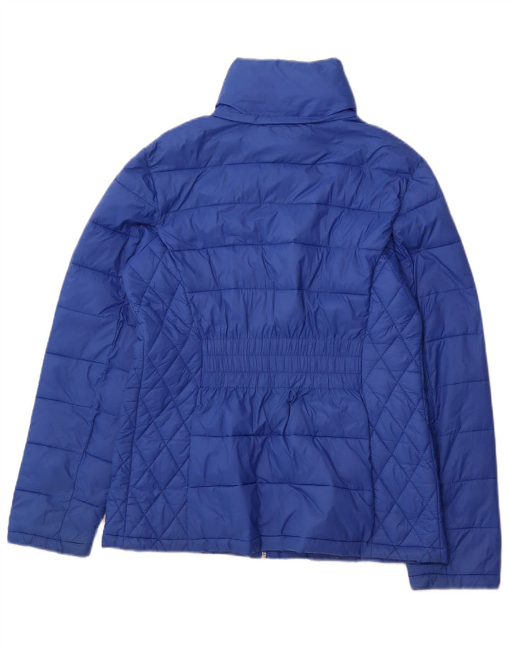 MICHAEL KORS Womens Padded Jacket UK 14 Medium Blue Nylon