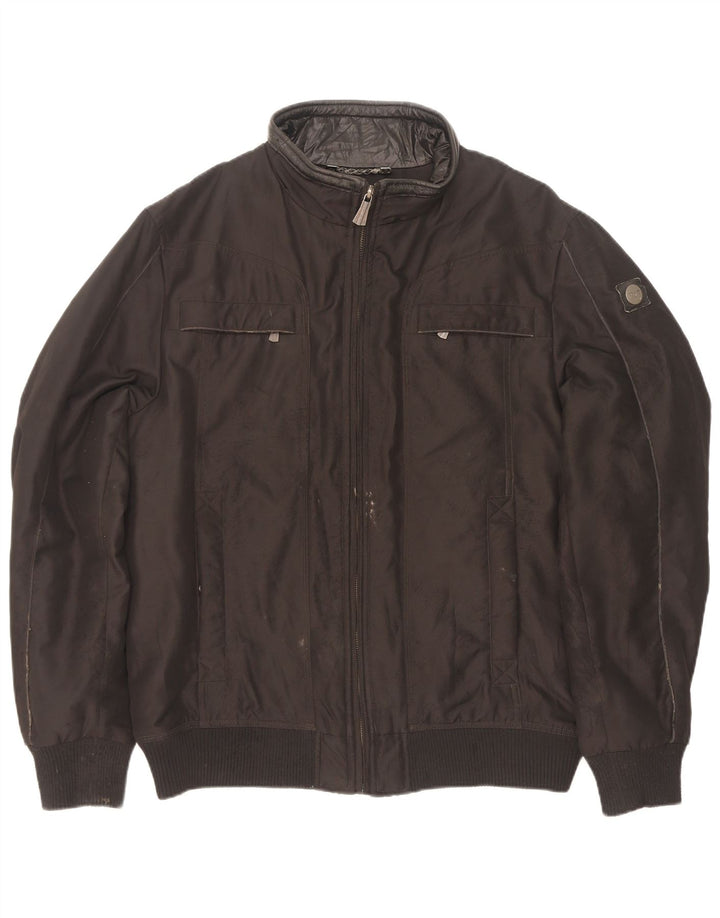 Trussardi Herre Polstret bomberjakke IT 52 XL Sort Polyester