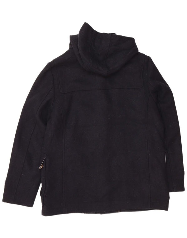 BURTON Herre Hooded Duffel Jacket UK 40 Large Navy Blue Wool