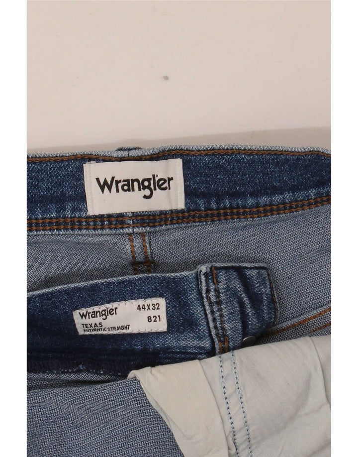 Wrangler Herre Texas Straight Jeans W44 L32 Blå