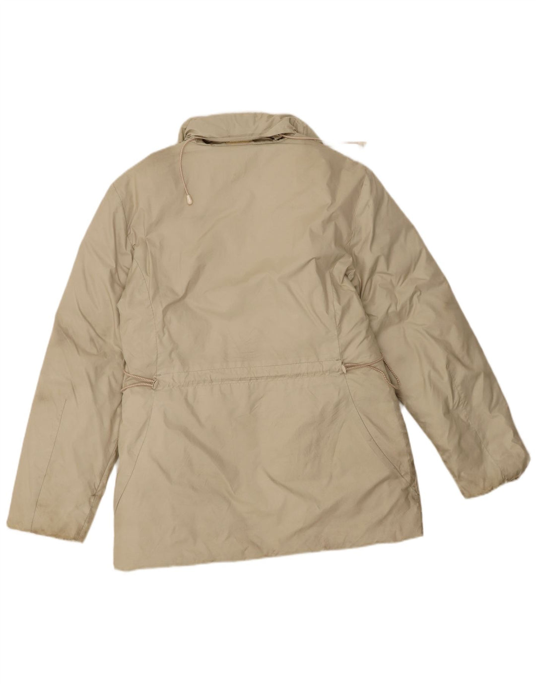Gas Dame Hætte Polstret Jakke UK 14 Stor Beige Nylon