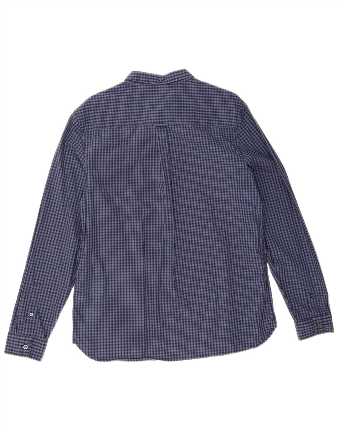 Lyle & Scott Herreskjorte Stor marineblå Gingham Bomuld