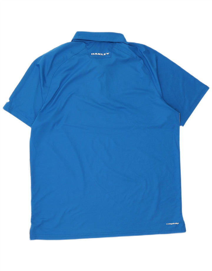 Oakley Herre Polo Shirt XL Blå Stribet Polyester