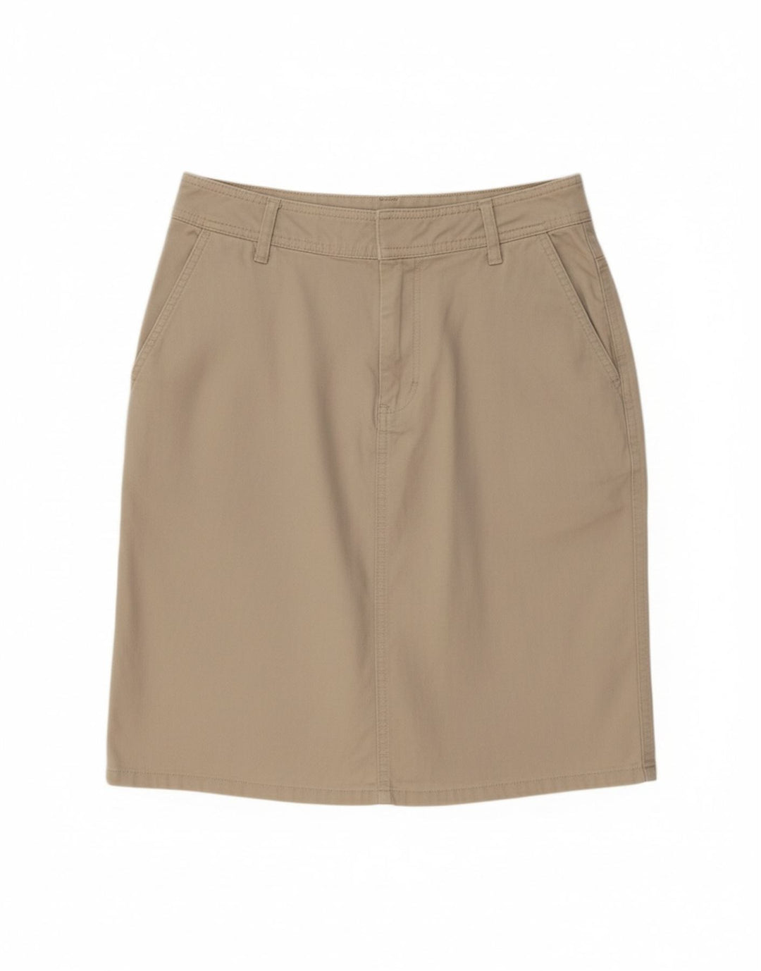 EDDIE BAUER Womens Straight Skirt US 6 Medium W28  Beige Cotton