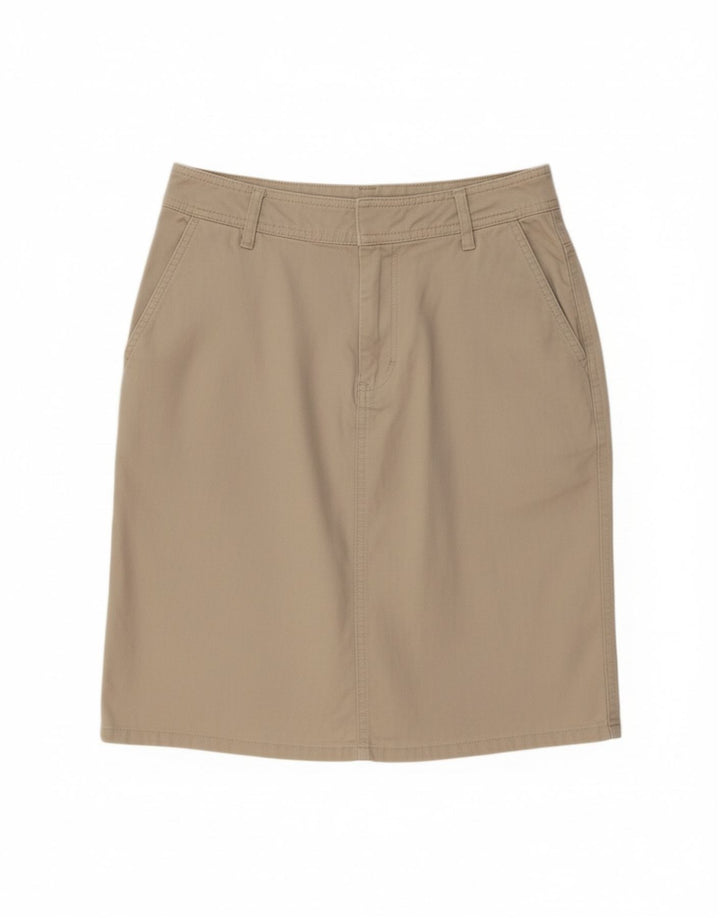 EDDIE BAUER Womens Straight Skirt US 6 Medium W28  Beige Cotton